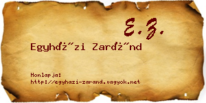 Egyházi Zaránd névjegykártya